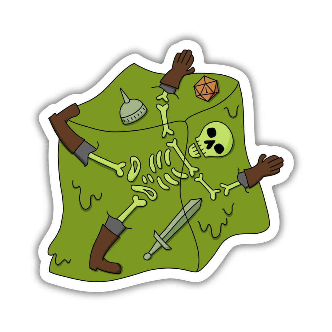 Eaten by a Gelatinous Cube Sticker - Dumb Ways to D&Die
