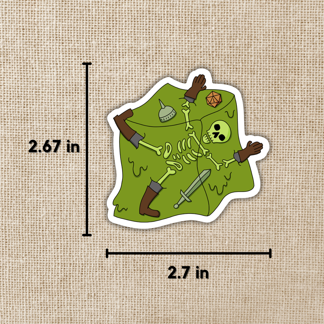 Eaten by a Gelatinous Cube Sticker - Dumb Ways to D&Die