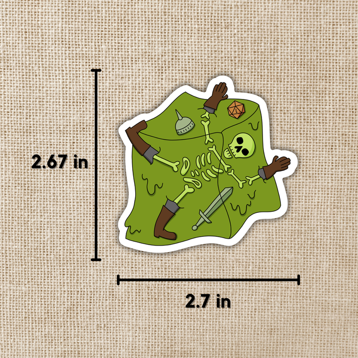 Eaten by a Gelatinous Cube Sticker - Dumb Ways to D&Die
