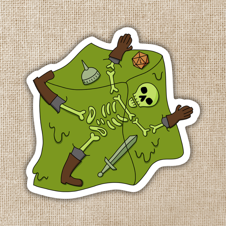 Eaten by a Gelatinous Cube Sticker - Dumb Ways to D&Die