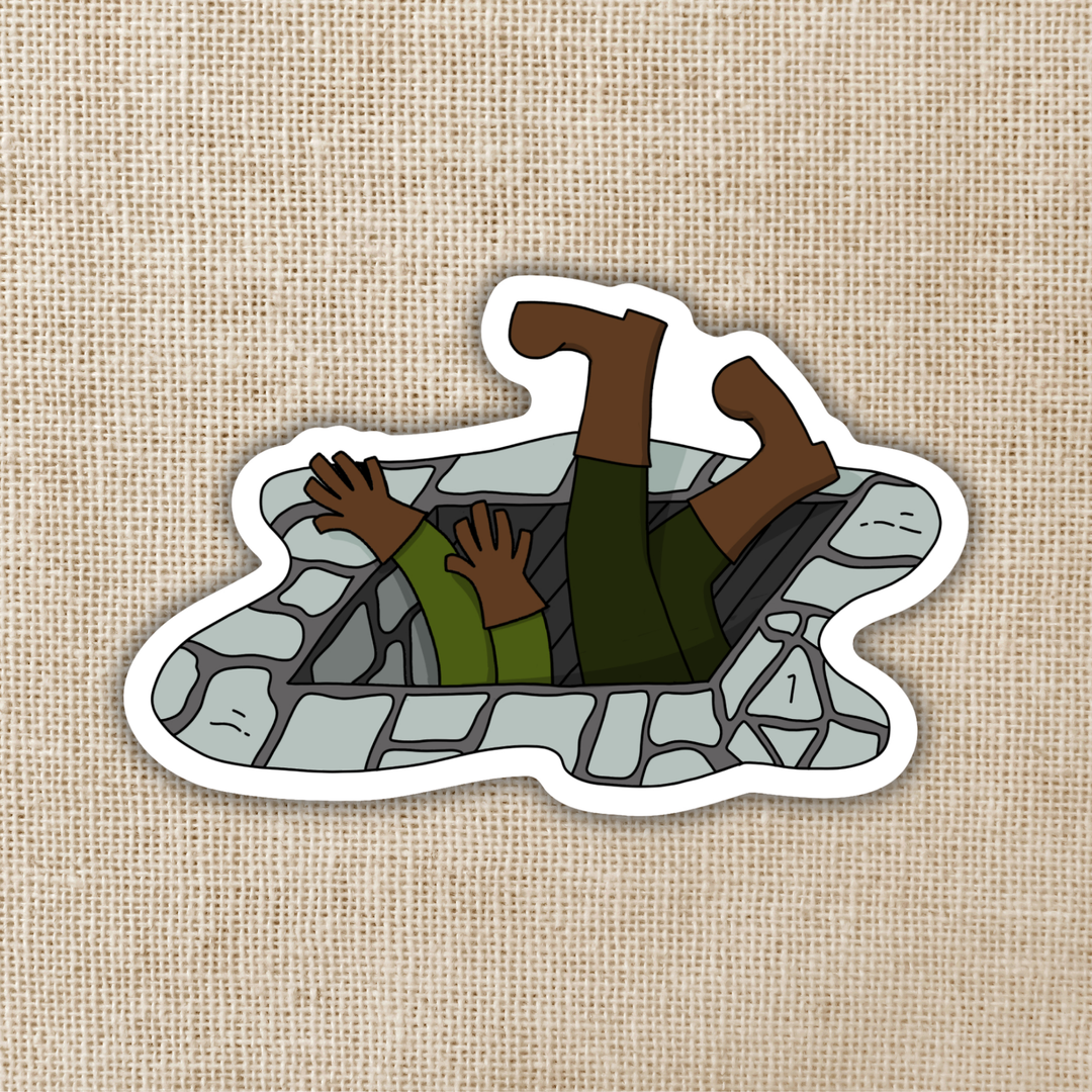 Missed That Trap Sticker - Dumb Ways to D&Die