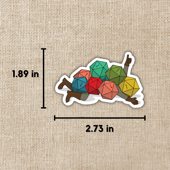 Nat 1 Avalanche Sticker - Dumb Ways to D&Die