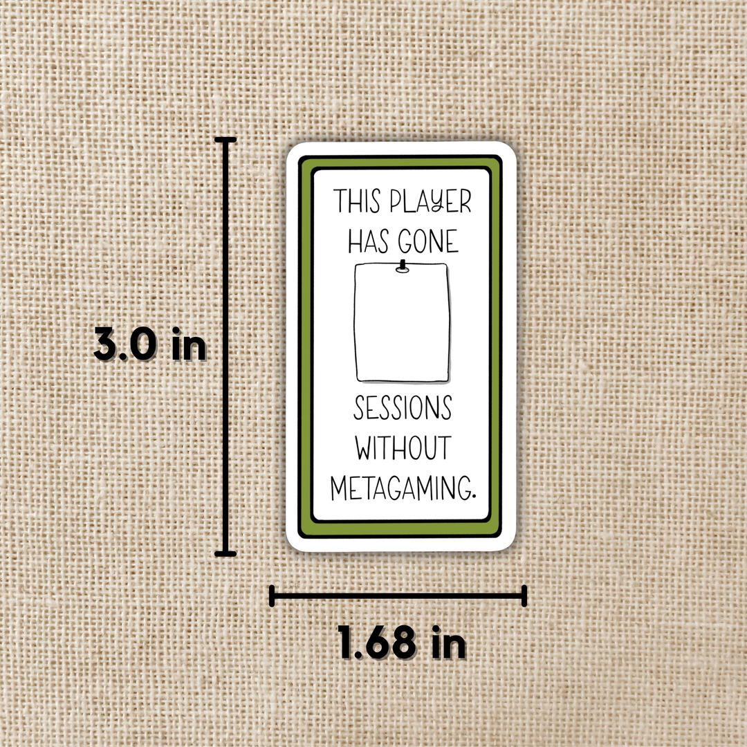 How Many Sessions Without Metagaming? Fill-in Sticker