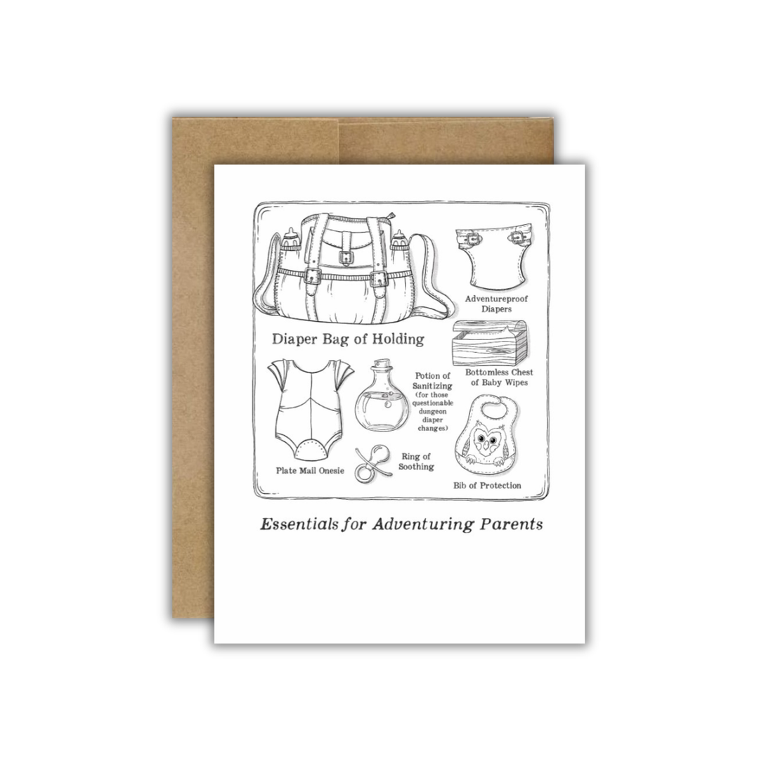 Diaper Bag of Holding - TTRPG Congratulations Card