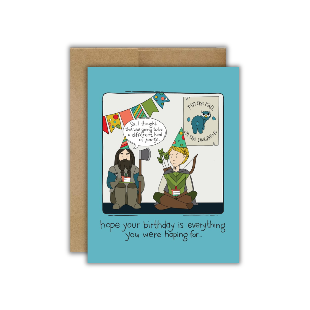 Birthday Party, Not Adventuring Party - TTRPG Birthday Card