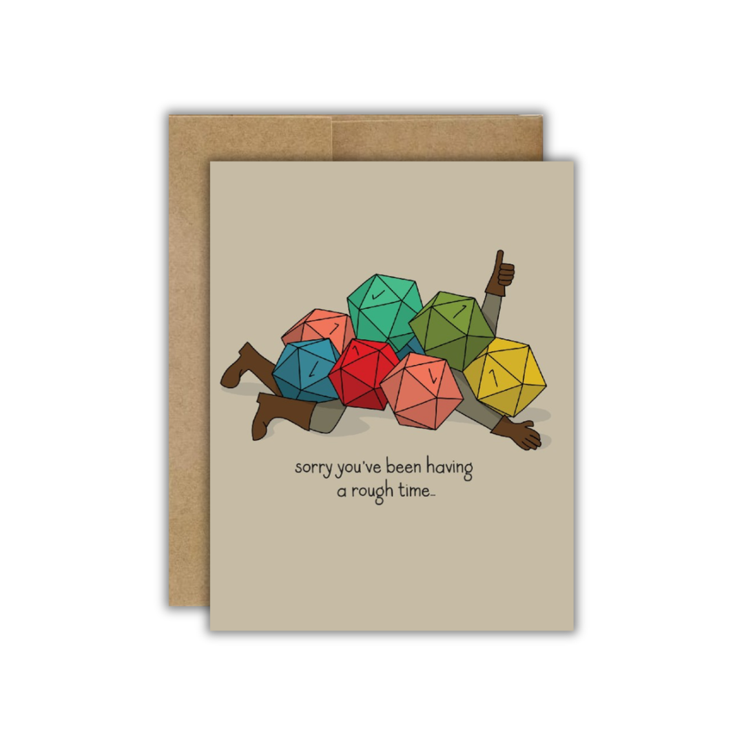 Natural 1 Avalanche - TTRPG Sympathy Card