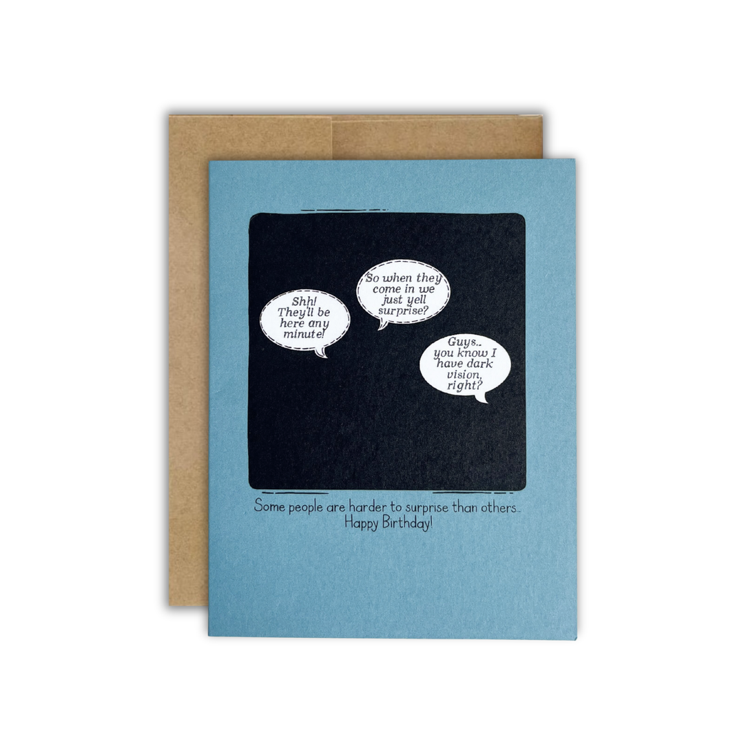 Darkvision Surprise Party - TTRPG Birthday Card