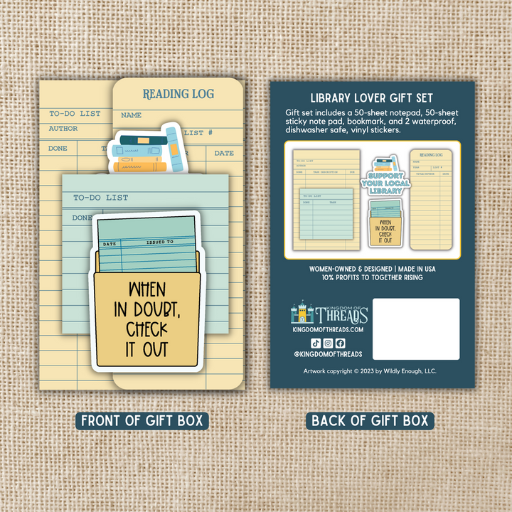 Library Card Boxed Gift Set