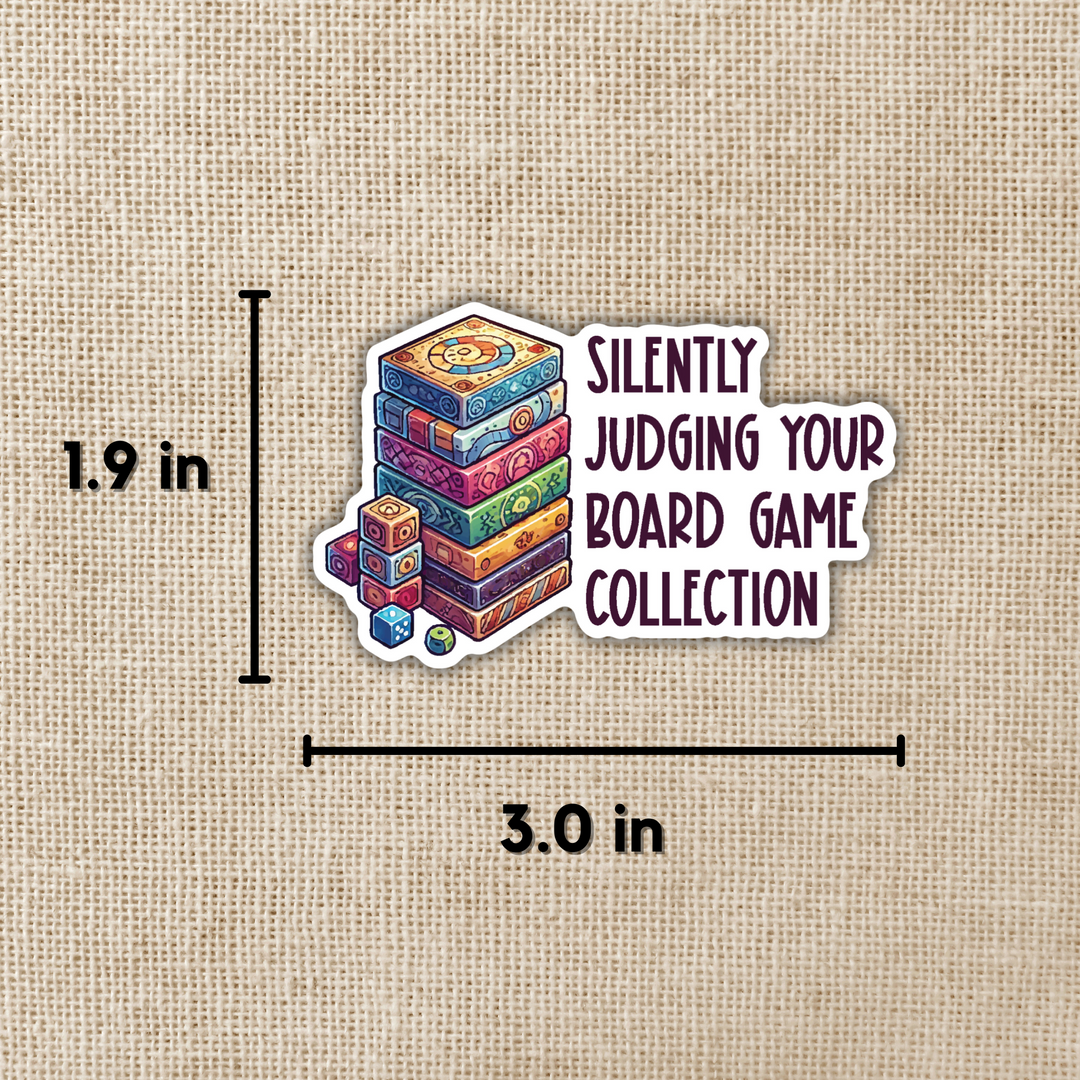 Silently Your Board Game Collection Sticker