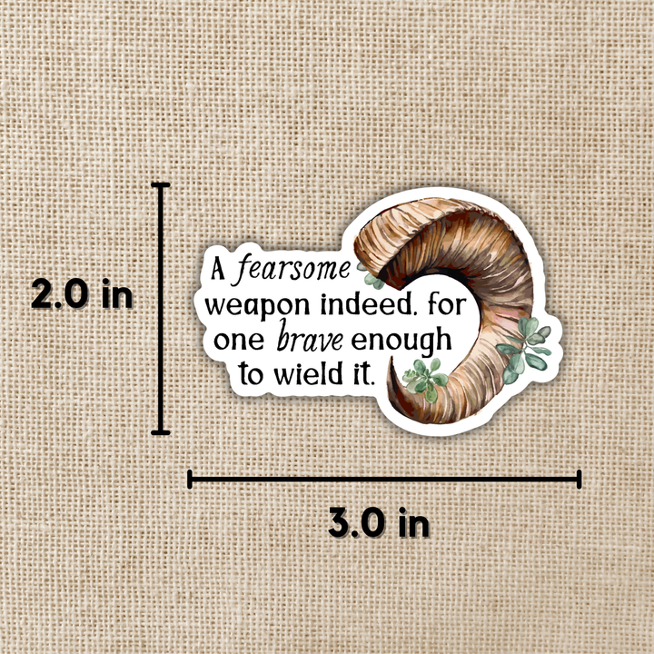 A Fearsome Weapon Sticker | Emily Wilde