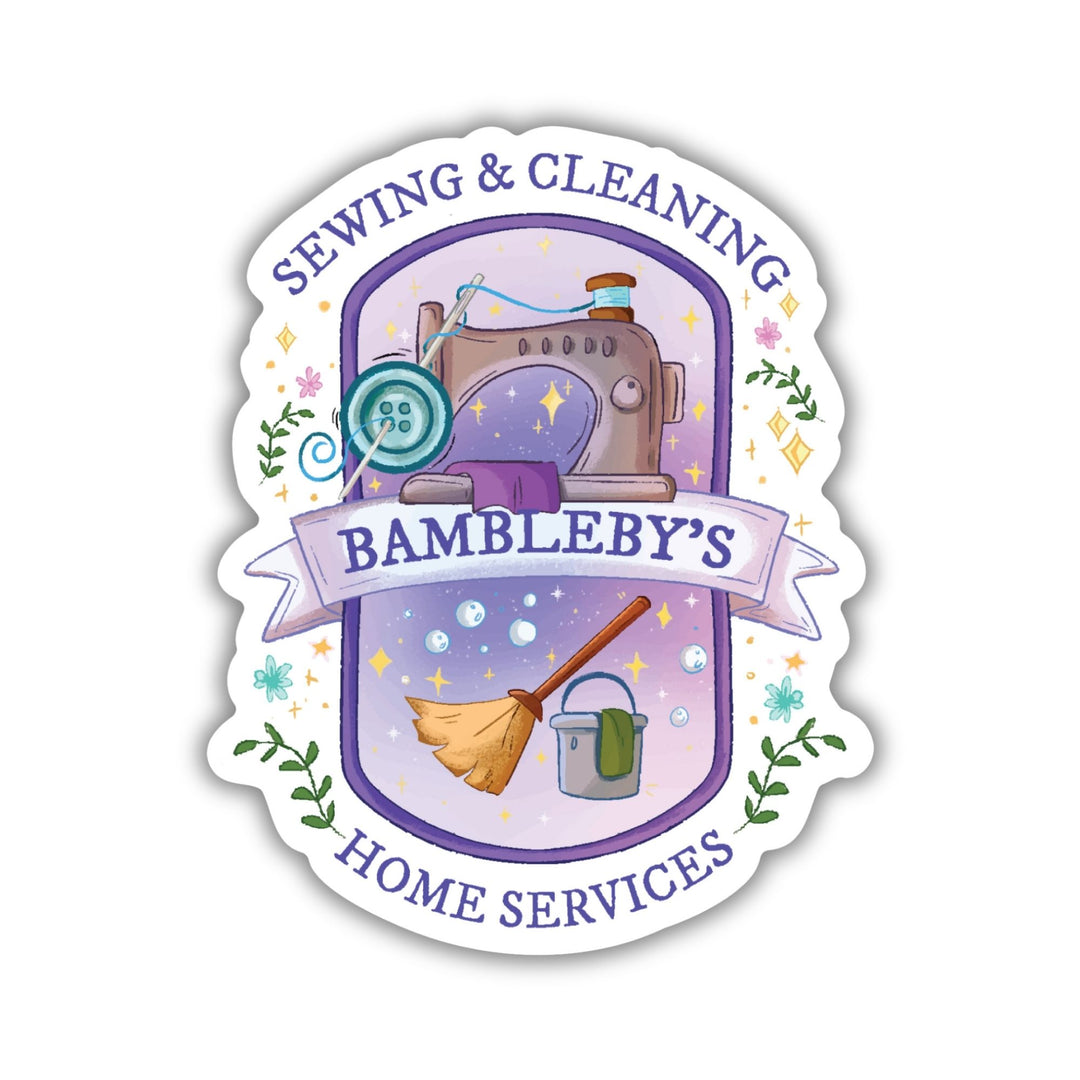Bambleby's Sewing and Cleaning Sticker | Emily Wilde