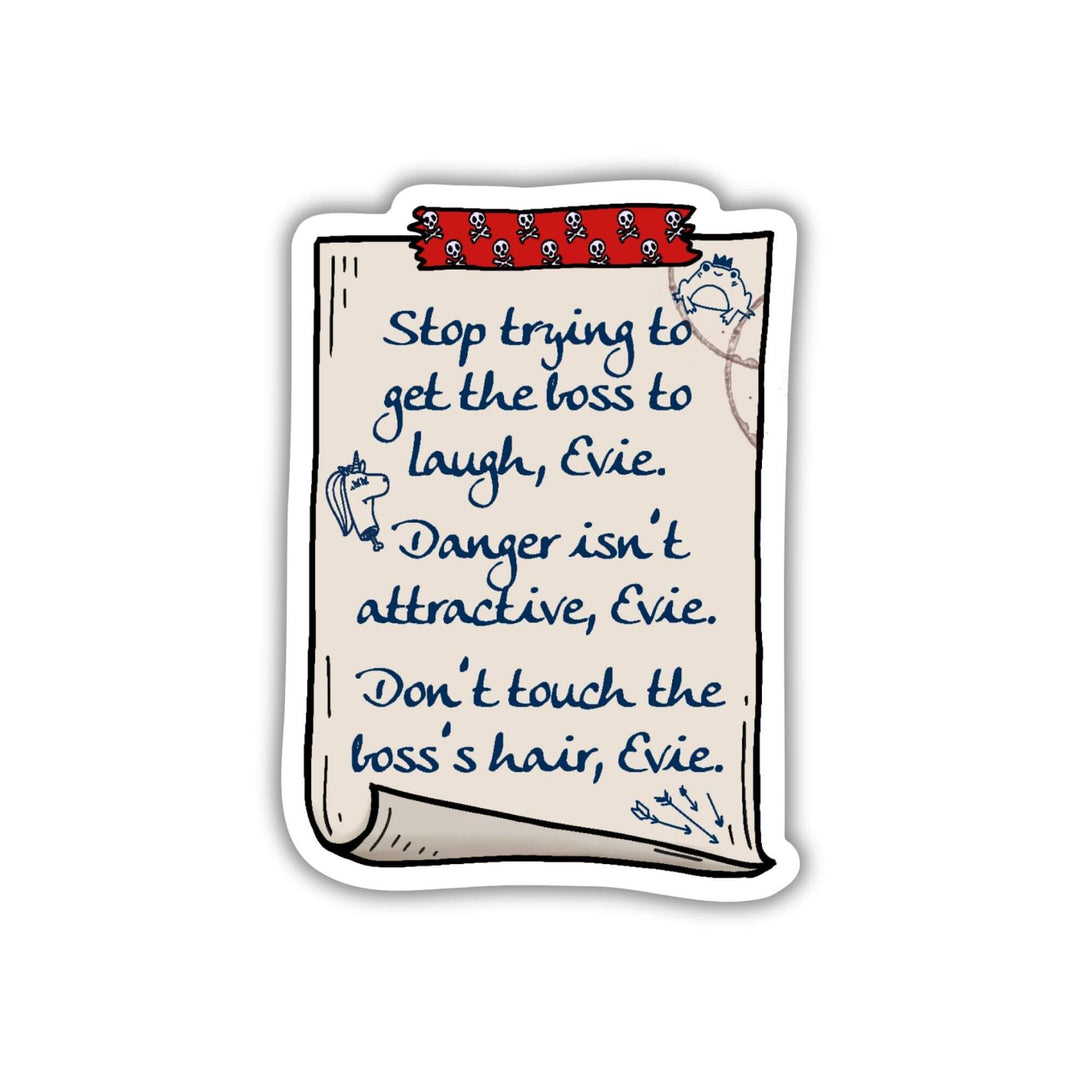 Evie Note to Self Sticker | Assistant to the Villain