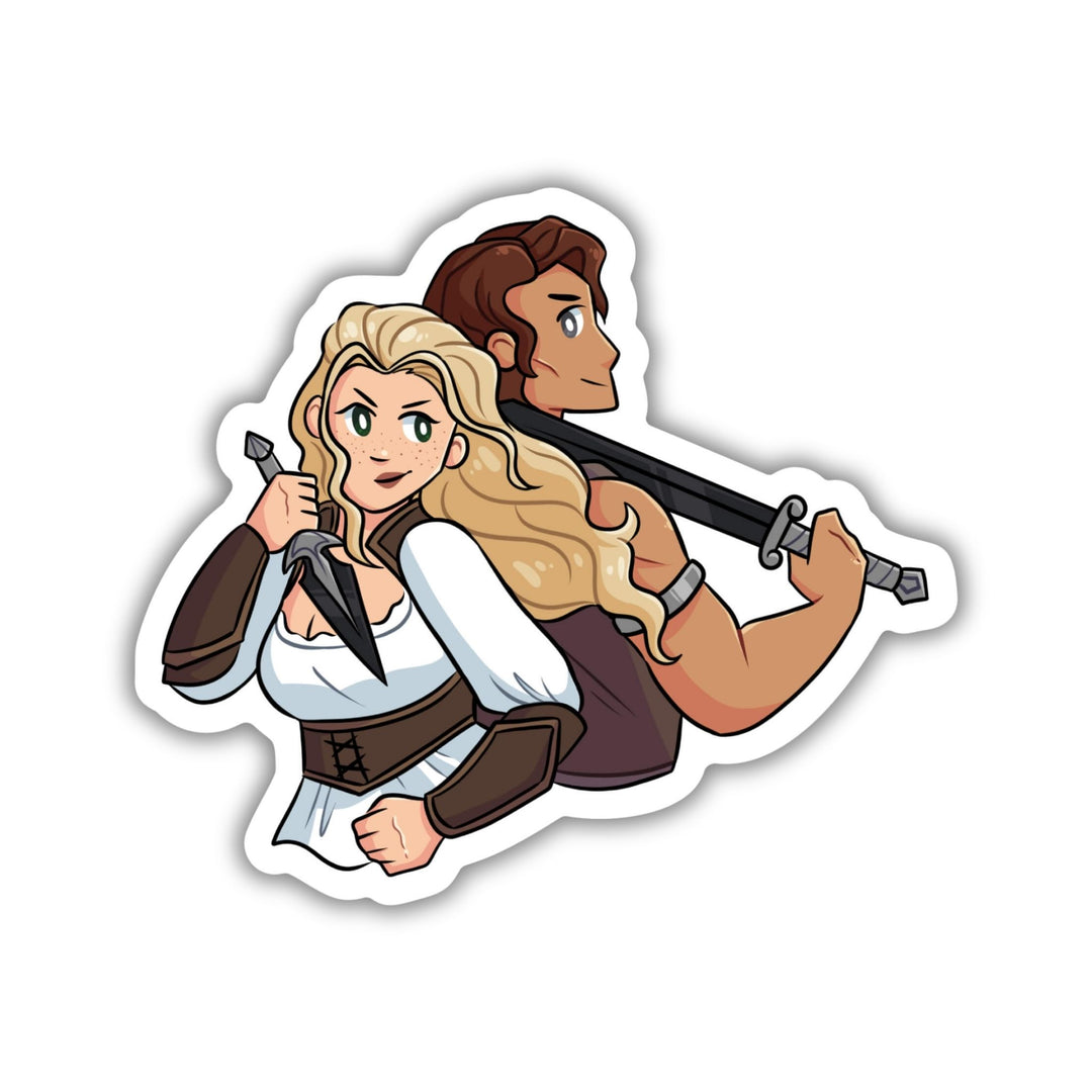 Sera and Nyktos Sticker | Flesh & Fire