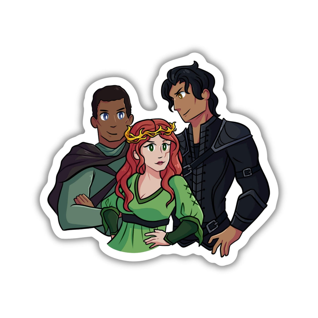 Casteel, Poppy, and Kieran Sticker | From Blood & Ash