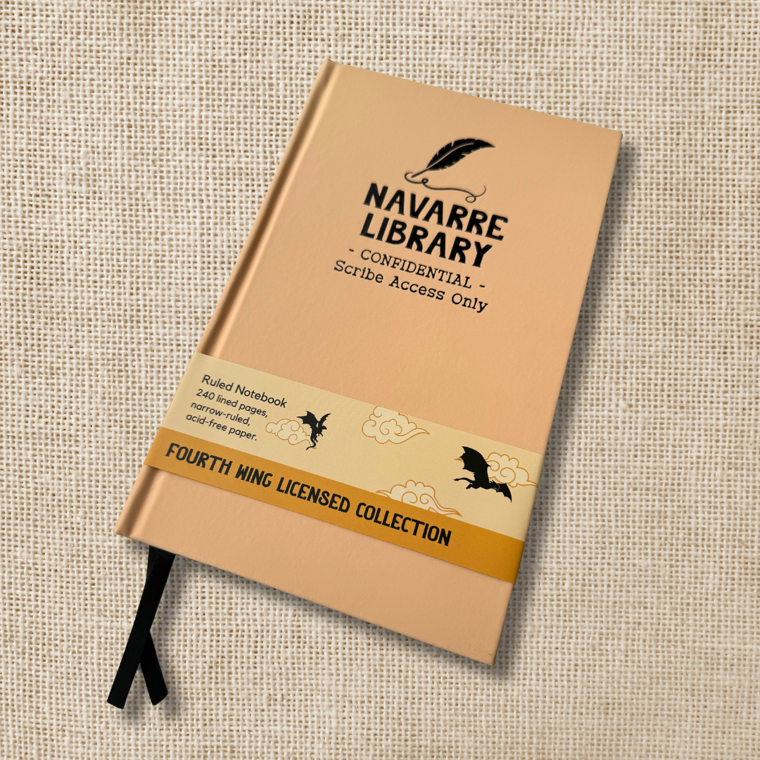 Navarre Library Foiled Leather Journal | Fourth Wing