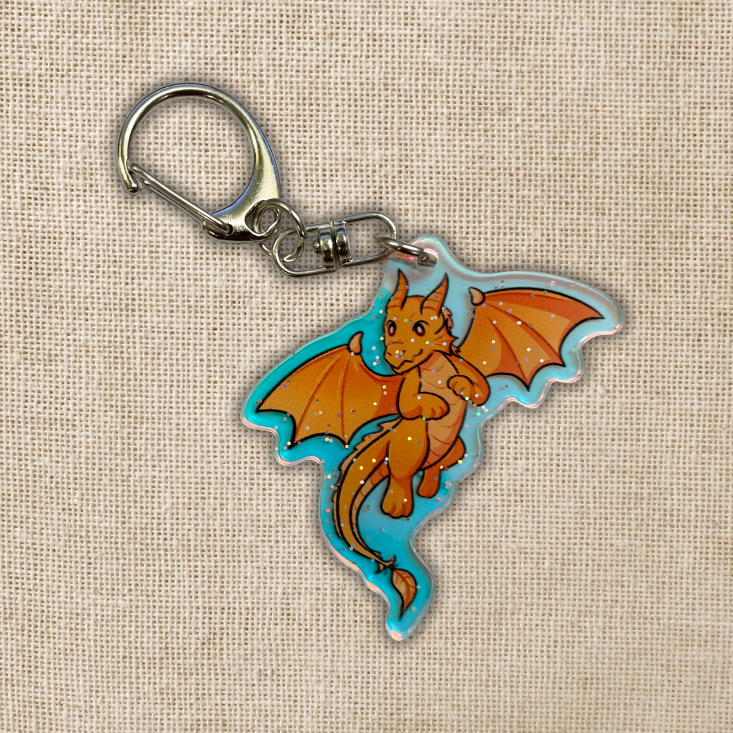 Andarna Flying Holographic Keychain | Fourth Wing