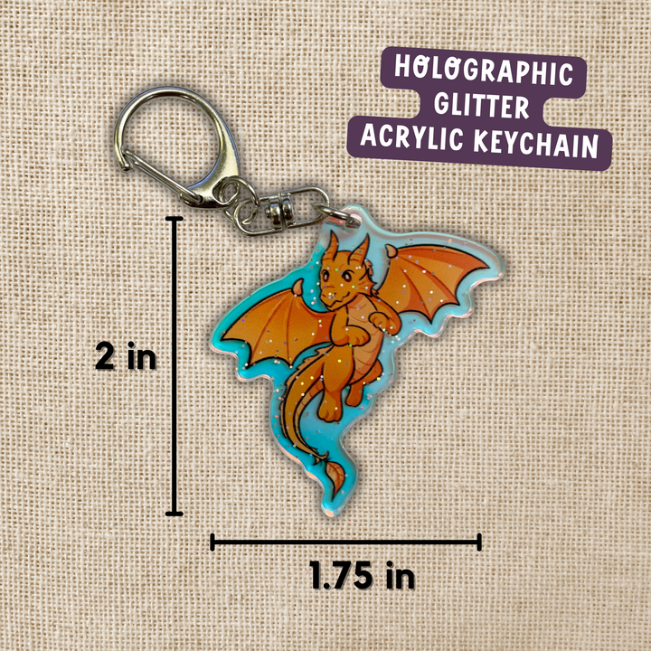 Andarna Flying Holographic Keychain | Fourth Wing