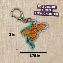 Load image into Gallery viewer, Andarna Flying Holographic Keychain | Fourth Wing
