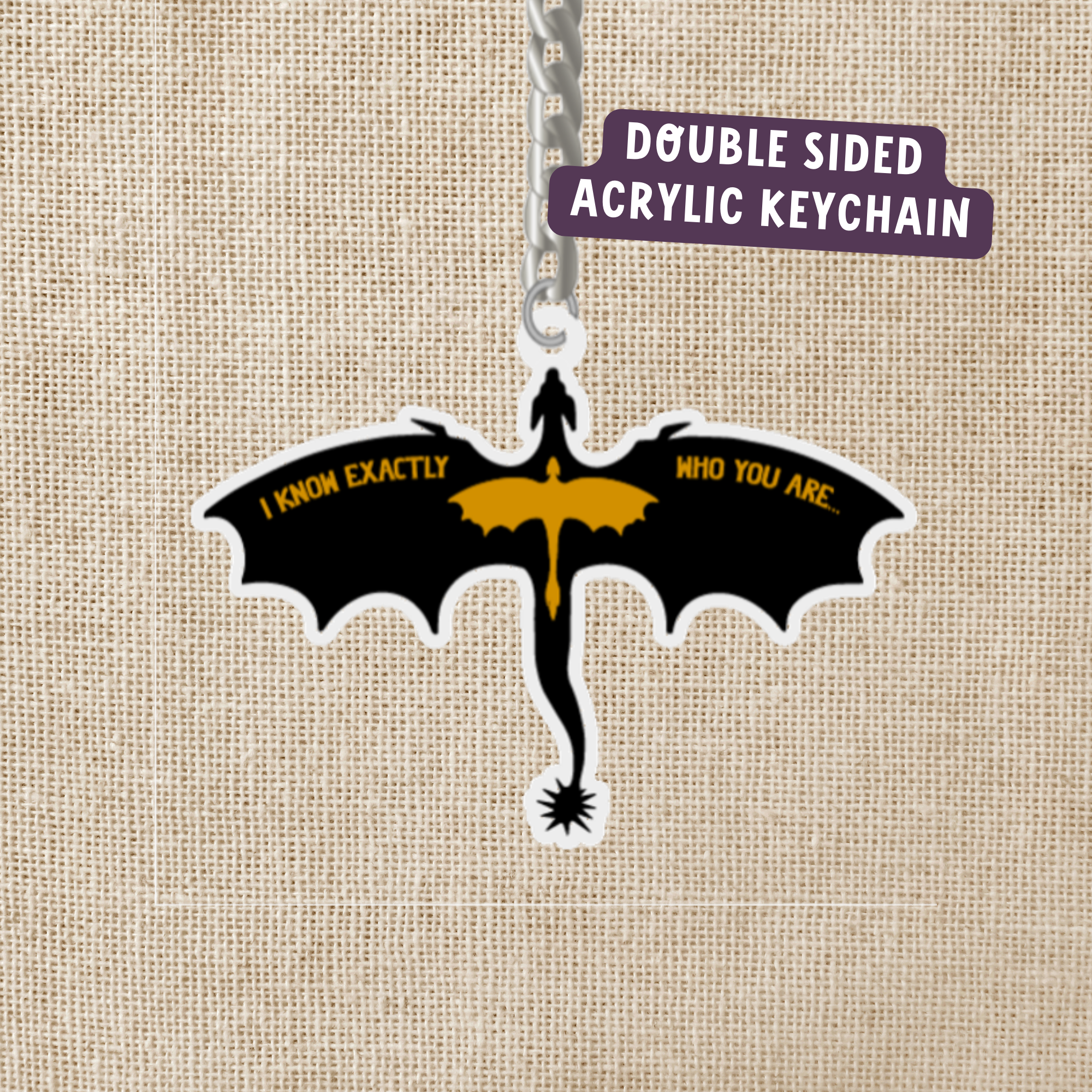 Violet's Relic Acrylic Keychain | Fourth Wing – Kingdom of Threads