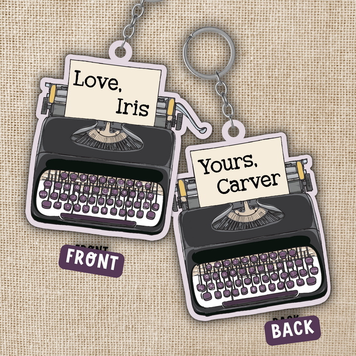 Love Iris, Yours C Typewriter Keychain | Divine Rivals