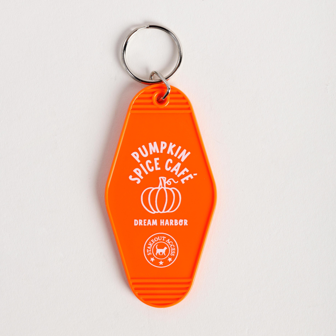 Pumpkin Spice Café Motel Keychain | Dream Harbor