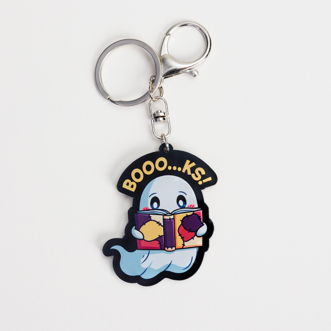 Booo…ks! Ghostie Keychain