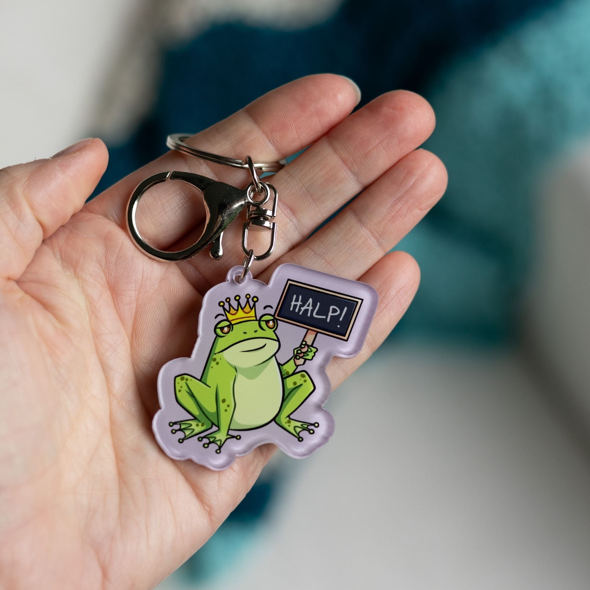Kingsley with Halp! Sign Keychain - Assistant to the Villain | KoT