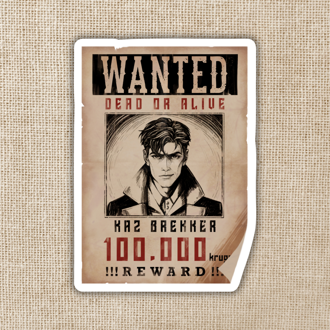 Kaz Brekker Wanted Poster Sticker | Six of Crows