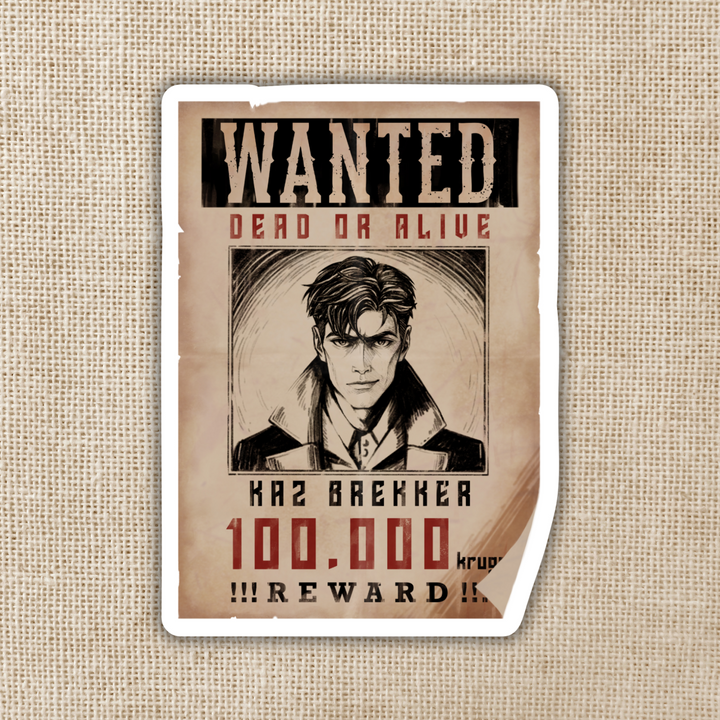 Kaz Brekker Wanted Poster Sticker | Six of Crows