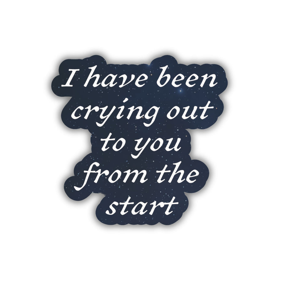  Quote sticker from Ninth House by Leigh Bardugo ‘ I have been crying out to you from the start.’
