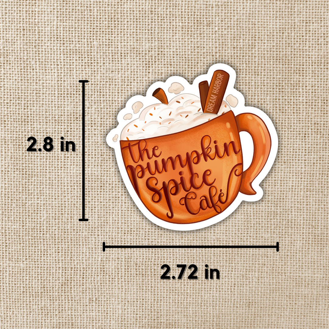 Pumpkin Spice Café Sticker | Dream Harbor