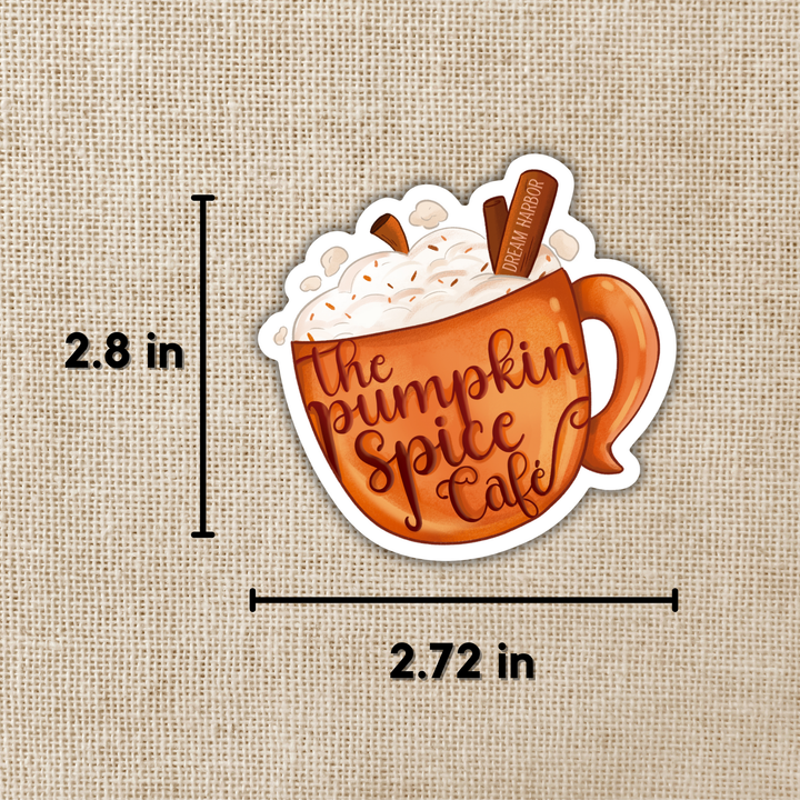 Pumpkin Spice Café Sticker | Dream Harbor