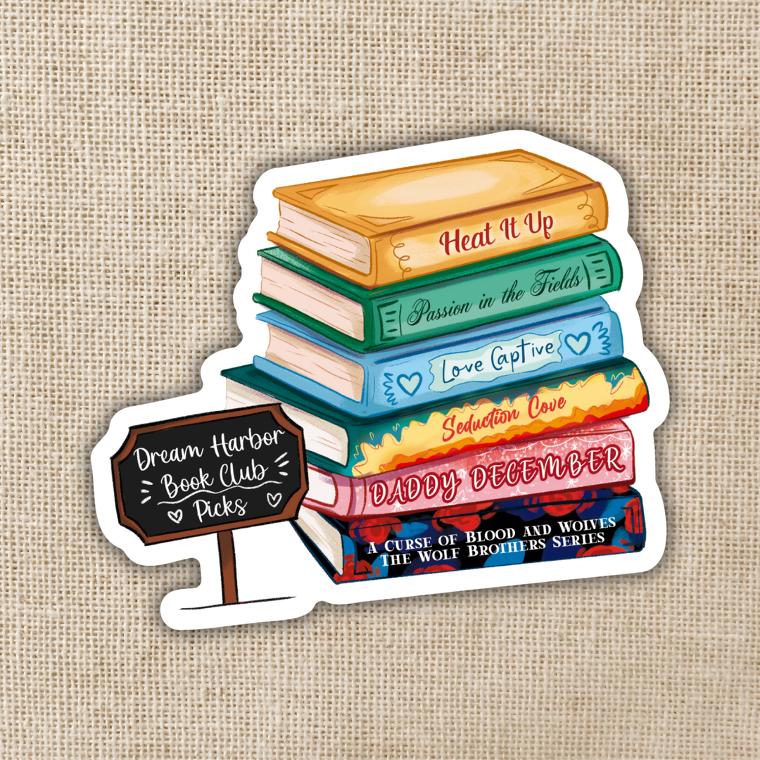 Dream Harbor Steamy Romance Book Stack Sticker | Dream Harbor