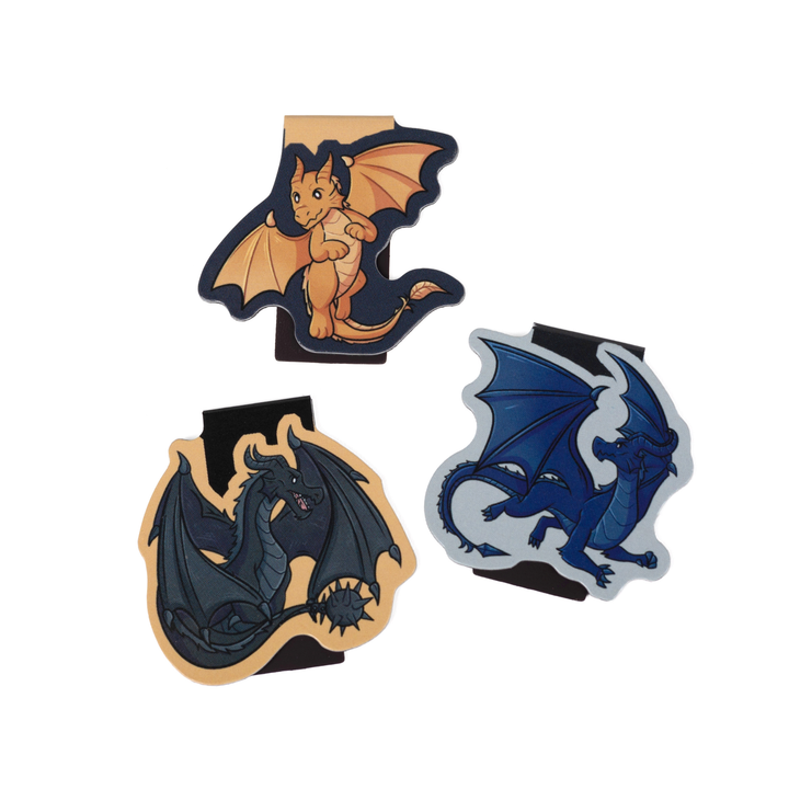 Fourth Wing Dragons Magnetic Bookmark Set