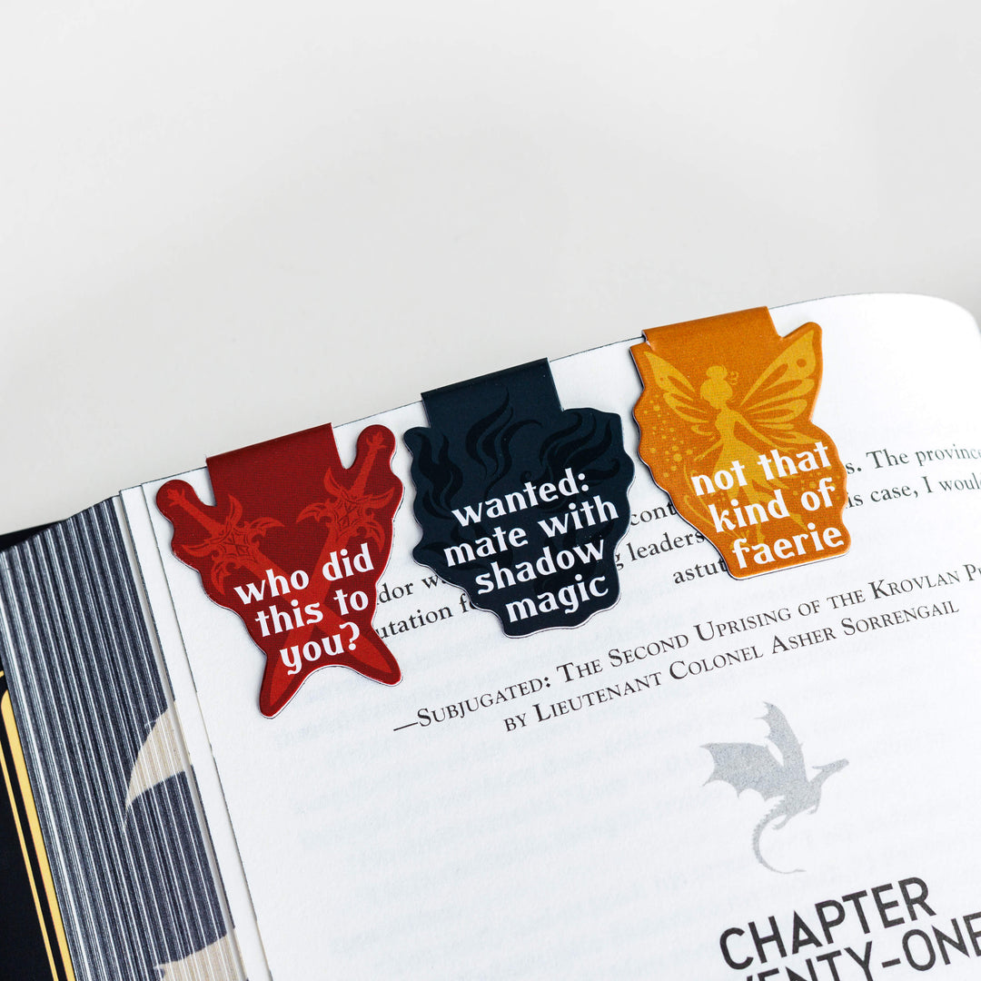 Romantasy Tropes Magnetic Bookmark Set