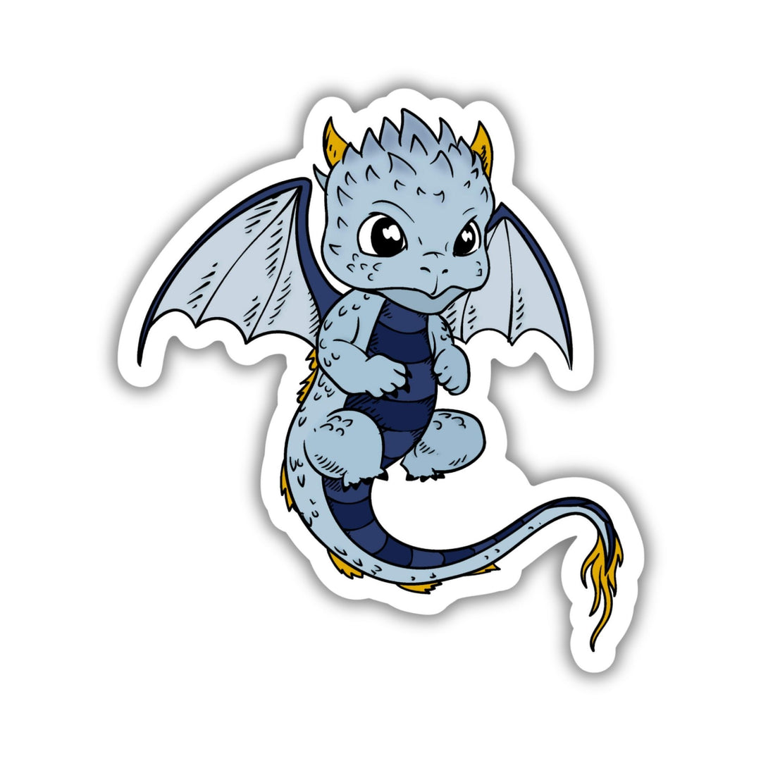 Blue Baby Dragon Sticker