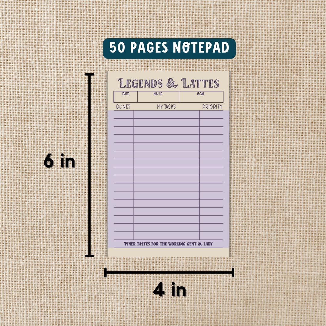 Legends and Lattes Notepad | Legends & Lattes