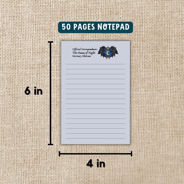 House Of Night Notepad | Crowns Of Nyaxia