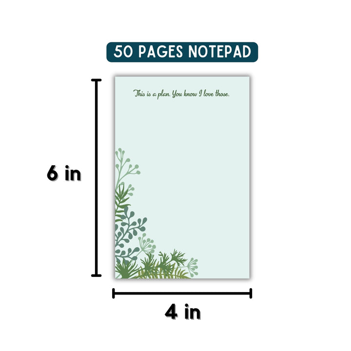 This Is a Plan Notepad | Tomes & Tea