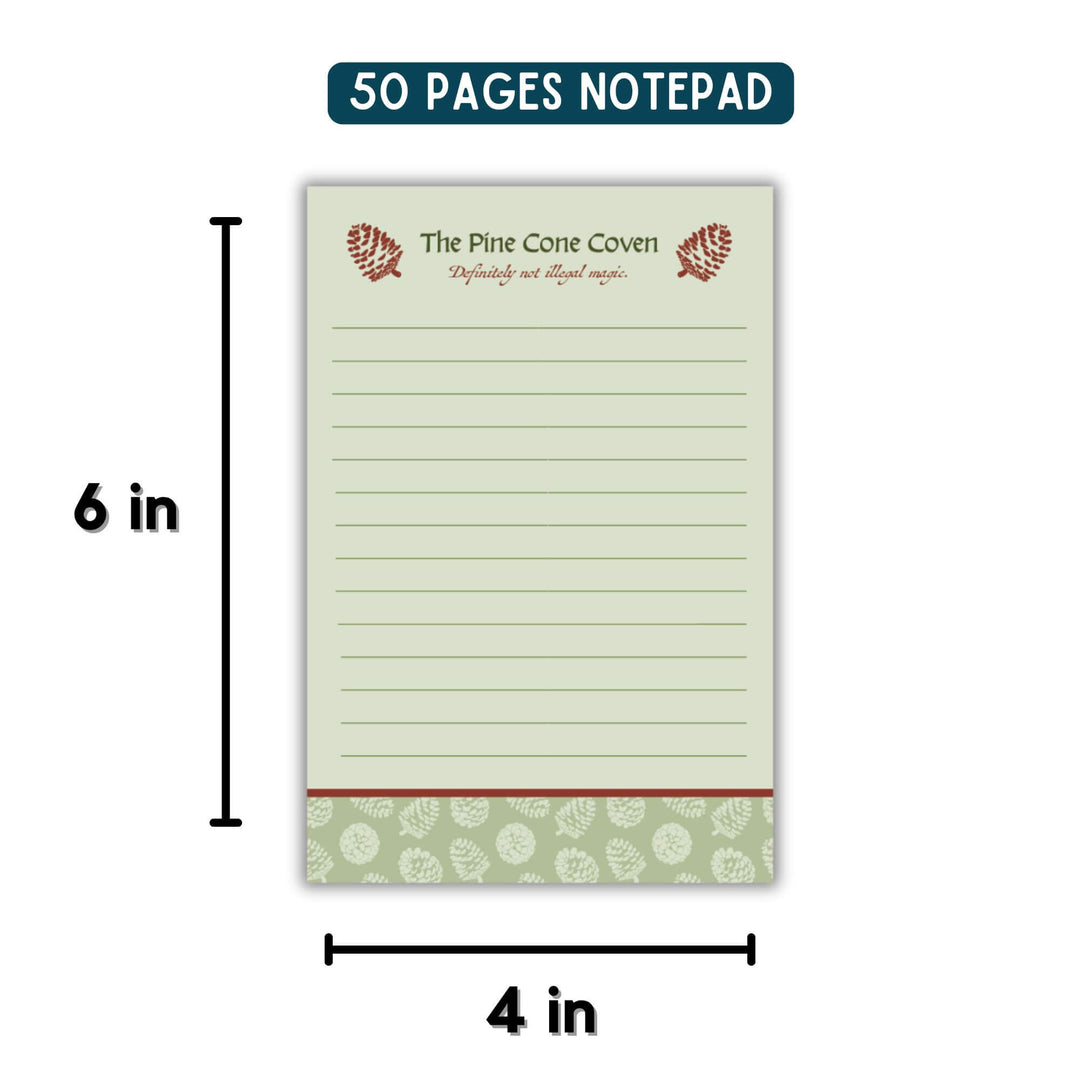 Pine Cone Coven Notepad | The Spellshop