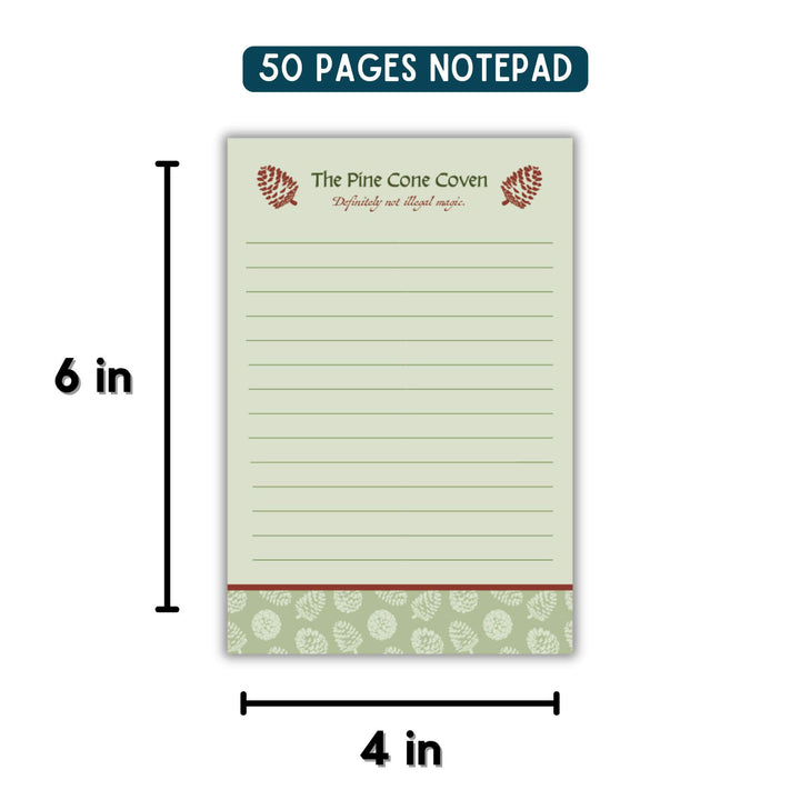 Pine Cone Coven Notepad | The Spellshop