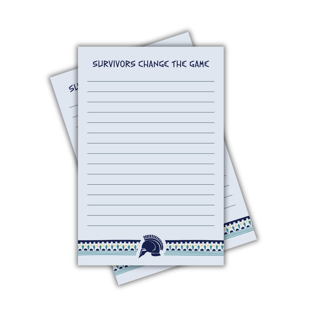 Survivors Change the Game Notepad | The Games Gods Play
