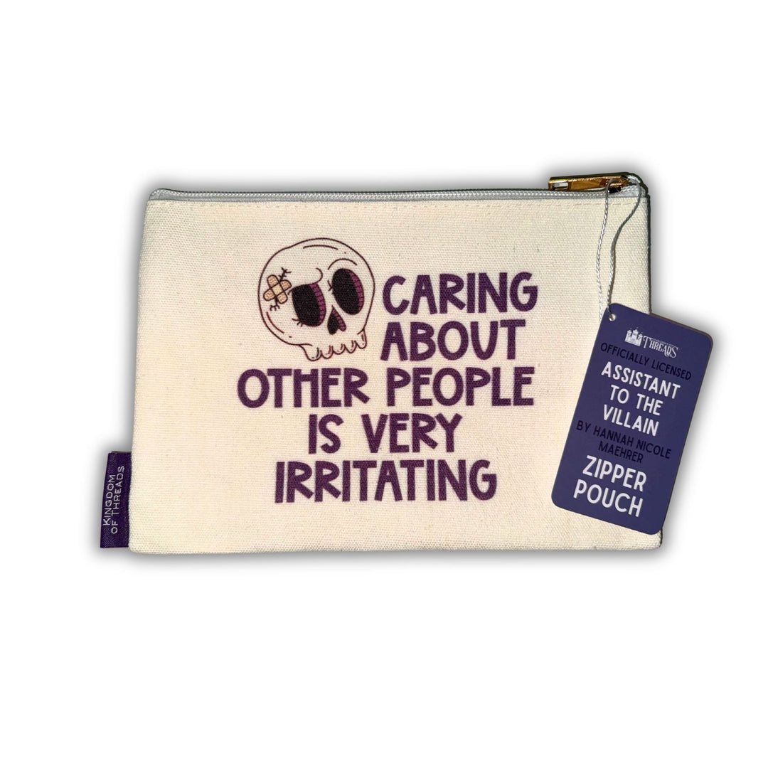 Caring About People Canvas Pouch | Assistant to the Villain