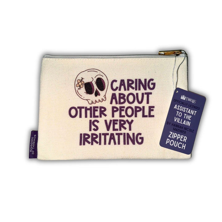 Caring About People Canvas Pouch | Assistant to the Villain