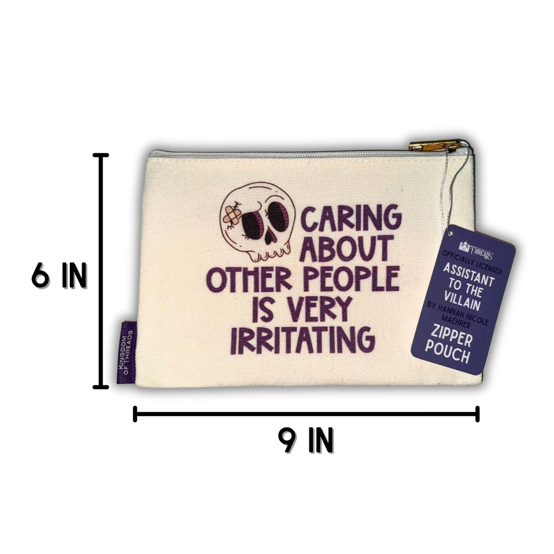 Caring About People Canvas Pouch | Assistant to the Villain