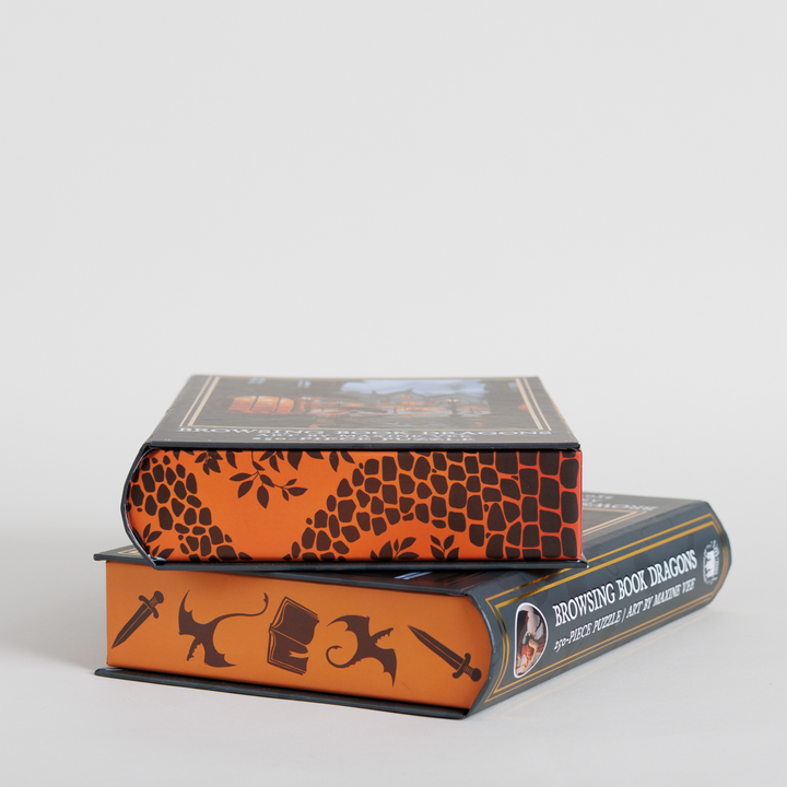 Browsing Book Dragons Keepsake Puzzle