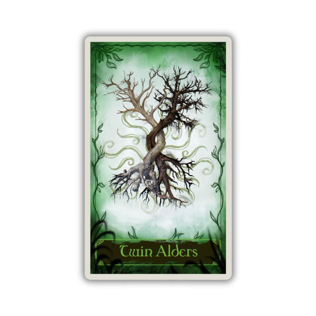 Twin Alders Card Sticker | One Dark Window