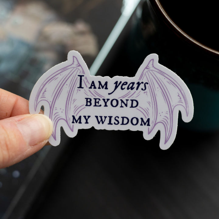 Years Beyond My Wisdom Sticker | The Knight and the Moth