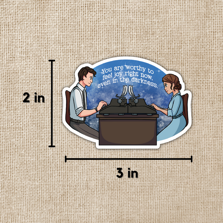 Iris & Roman Writing Together Sticker | Divine Rivals