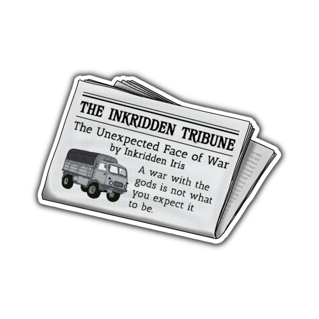 Inkridden Tribune Byline Iris Sticker | Divine Rivals